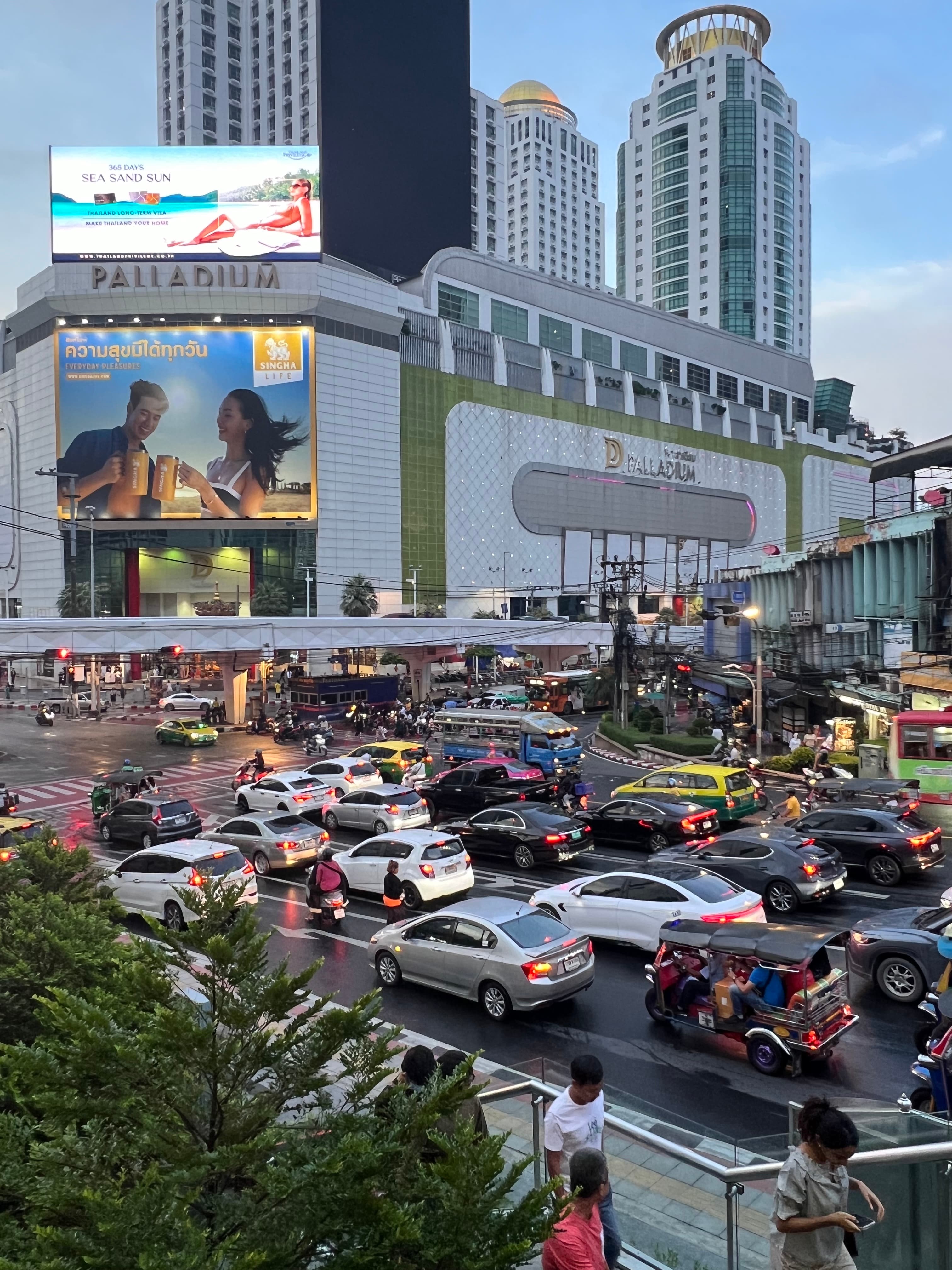 Skyline over Bangkoks centrum